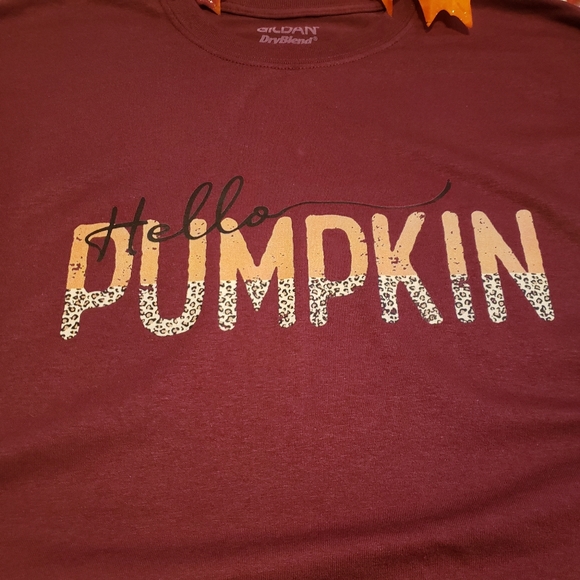 Hello Pumpkin Leopard Print Graphic T-Shirt - Picture 2 of 3